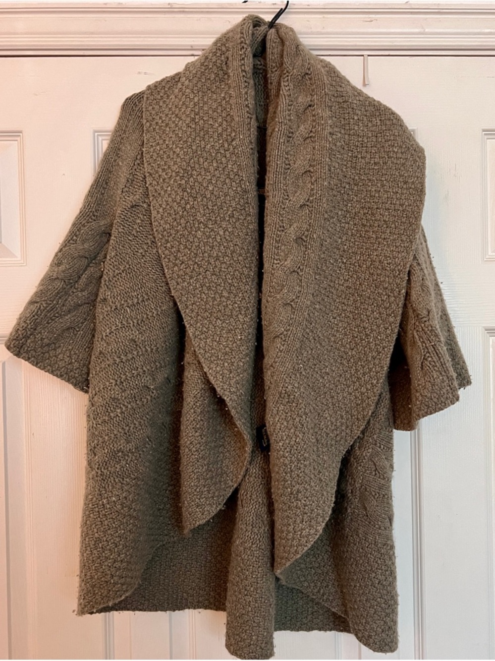 Vintage Ralph Lauren Rugby Cable Knit Shawl Cardigan Green Size Small Wool